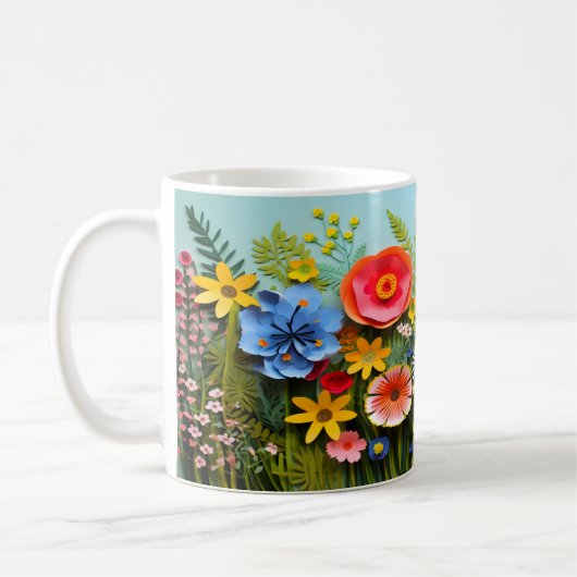Mug Fleurs sauvages 3D (Gauche)