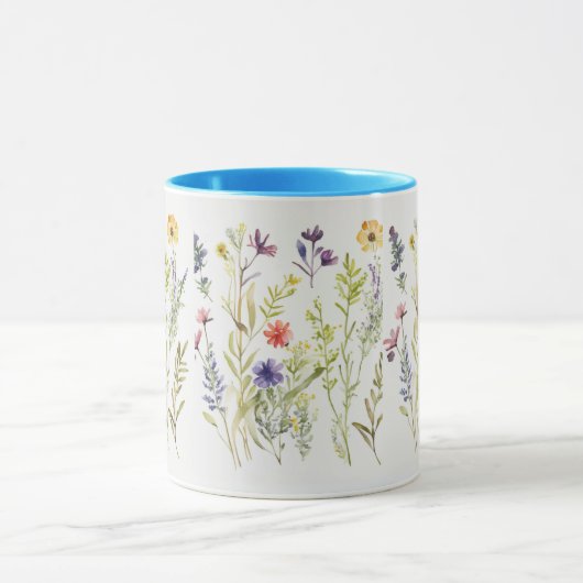 Mug Fleurs sauvages. Beau affichage (Centre)