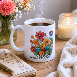 Mug Fleurs sauvages Boho sauvages et libres 