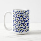 Mug Fleurs sauvages boho sur fond bleu (Gauche)
