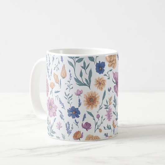 Mug Fleurs sauvages - Charme rustique (Devant gauche)