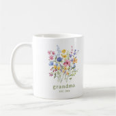 Mug Fleurs sauvages colorés tendance | Grand-mère (Gauche)