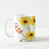 Mug Fleurs sauvages d'aquarelle avec jardin papillon (Gauche)