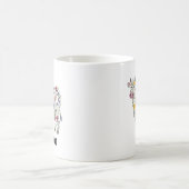 Mug Fleurs sauvages d'aquarelle en forme de Vache mign (Centre)