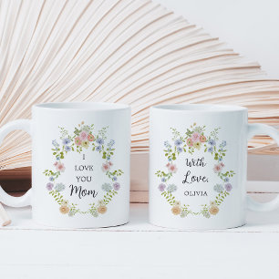 Mug Fleurs sauvages de printemps colorés Tu aimes ma