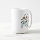 Mug Fleurs sauvages d'ergothérapeute Nom de l'enseigna (Devant droit)