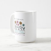 Mug Fleurs sauvages d'ergothérapeute Nom de l'enseigna (Devant gauche)