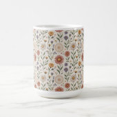 Mug Fleurs sauvages dessinées à la main en patchwork s (Centre)
