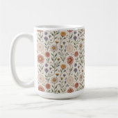 Mug Fleurs sauvages dessinées à la main en patchwork s (Gauche)