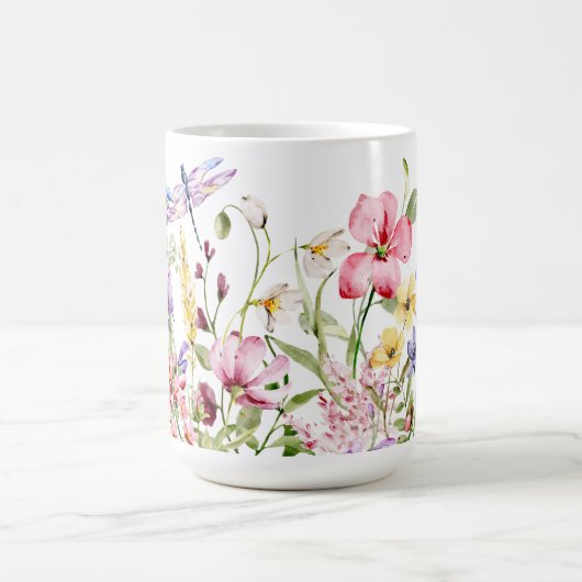 Mug Fleurs sauvages et libellules (Centre)