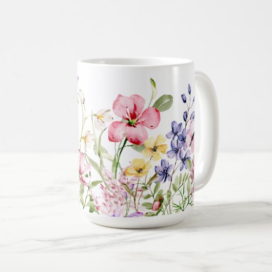 Mug Fleurs sauvages et libellules (Devant droit)