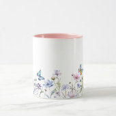 Mug Fleurs sauvages et papillons bordure (Centre)