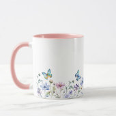 Mug Fleurs sauvages et papillons bordure (Gauche)