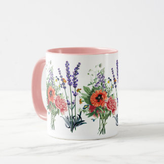 Mug Fleurs sauvages Jardin botanique Vintage Nature