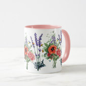Mug Fleurs sauvages Jardin botanique Vintage Nature (Devant droit)