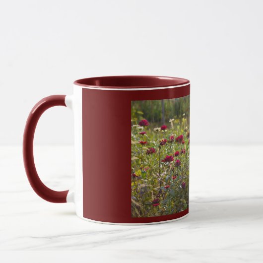 Mug Fleurs sauvages marron (Gauche)