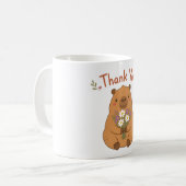 Mug Fleurs Sauvages Merci Capybara Mignon (Devant gauche)