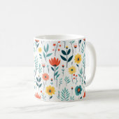 Mug Fleurs sauvages Motif coloré (Devant droit)