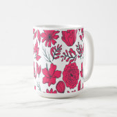 Mug Fleurs sauvages rouges (Devant droit)