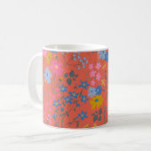Mug Fleurs Sauvages Rouges Boho Modernes (Devant gauche)