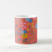 Mug Fleurs Sauvages Rouges Boho Modernes (Centre)