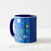 Mug Fleurs sauvages sous Pleine lune (Devant gauche)
