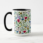 Mug Fleurs sauvages sur blanc cassé (Gauche)