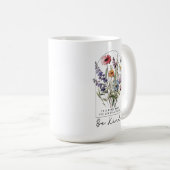 Mug Fleurs sauvages vintage avec citation - Soyez gent (Devant droit)