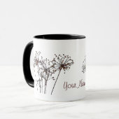 Mug Fleurs séchées à l'aquarelle (Devant gauche)