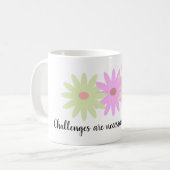 Mug Fleurs simples et citation courte (Devant gauche)