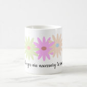 Mug Fleurs simples et citation courte (Centre)