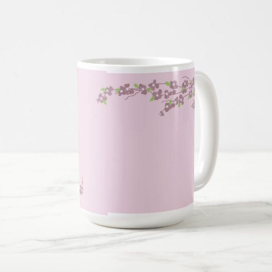 Mug Fleurs simples roses (Devant droit)