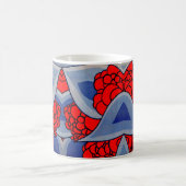 Mug fleurs stylisées et imprimés feuille (Centre)