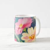 Mug Fleurs sur bleu (Devant droit)