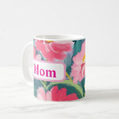 Mug Fleurs sur bleu (Devant gauche)