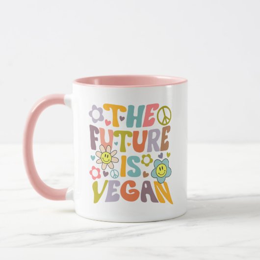 Mug Fleurs tendance Retro Vegan (Gauche)