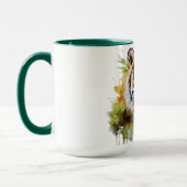 Mug Fleurs Tiger Pastel Safari Aquarelle Savannah (Gauche)