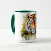 Mug Fleurs Tiger Pastel Safari Aquarelle Savannah (Devant gauche)