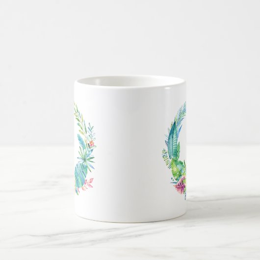 Mug Fleurs tropicales colorées couronnes (Centre)