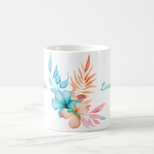 Mug Fleurs tropicales et Feuilles (Centre)