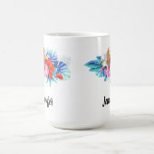 Mug Fleurs tropicales exotiques - Rose & Aqua (Centre)