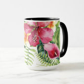 Mug Fleurs tropicales Feuilles Floral Chic Tropics (Devant droit)