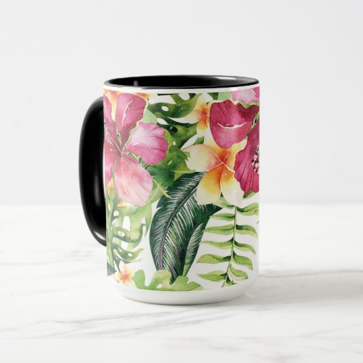 Mug Fleurs tropicales Feuilles Floral Chic Tropics (Devant gauche)