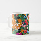 Mug Fleurs tropicales Flamants roses Bonne fête des mè (Devant gauche)