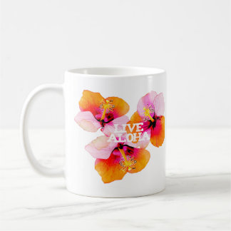 Mug Fleurs tropicales florales d'Hibiscus Live Aloha H