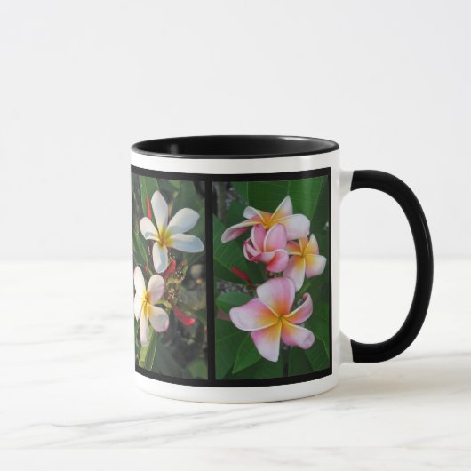 Mug Fleurs tropicales hawaïennes de Plumeria sur la (Droite)