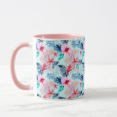 Mug Fleurs tropicales roses (Gauche)