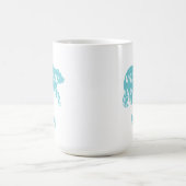 Mug Fleurs turquoise de l'ours de maman (Centre)
