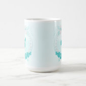Mug fleurs turquoise romantiques (Centre)