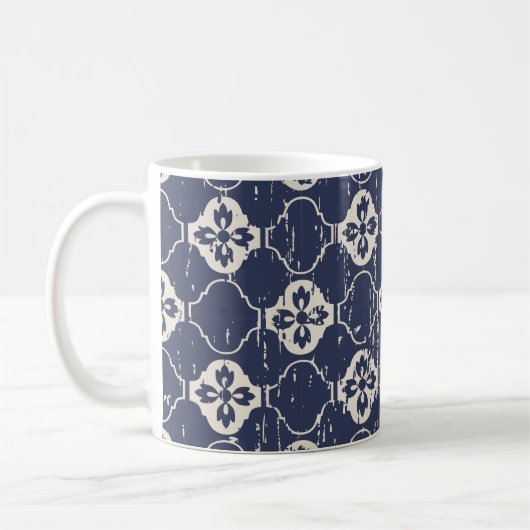 Mug Fleurs usées : Vintage sans joint (Gauche)